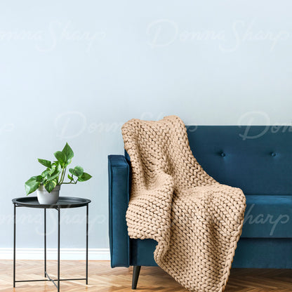 Chunky Knit Throw- Taupe