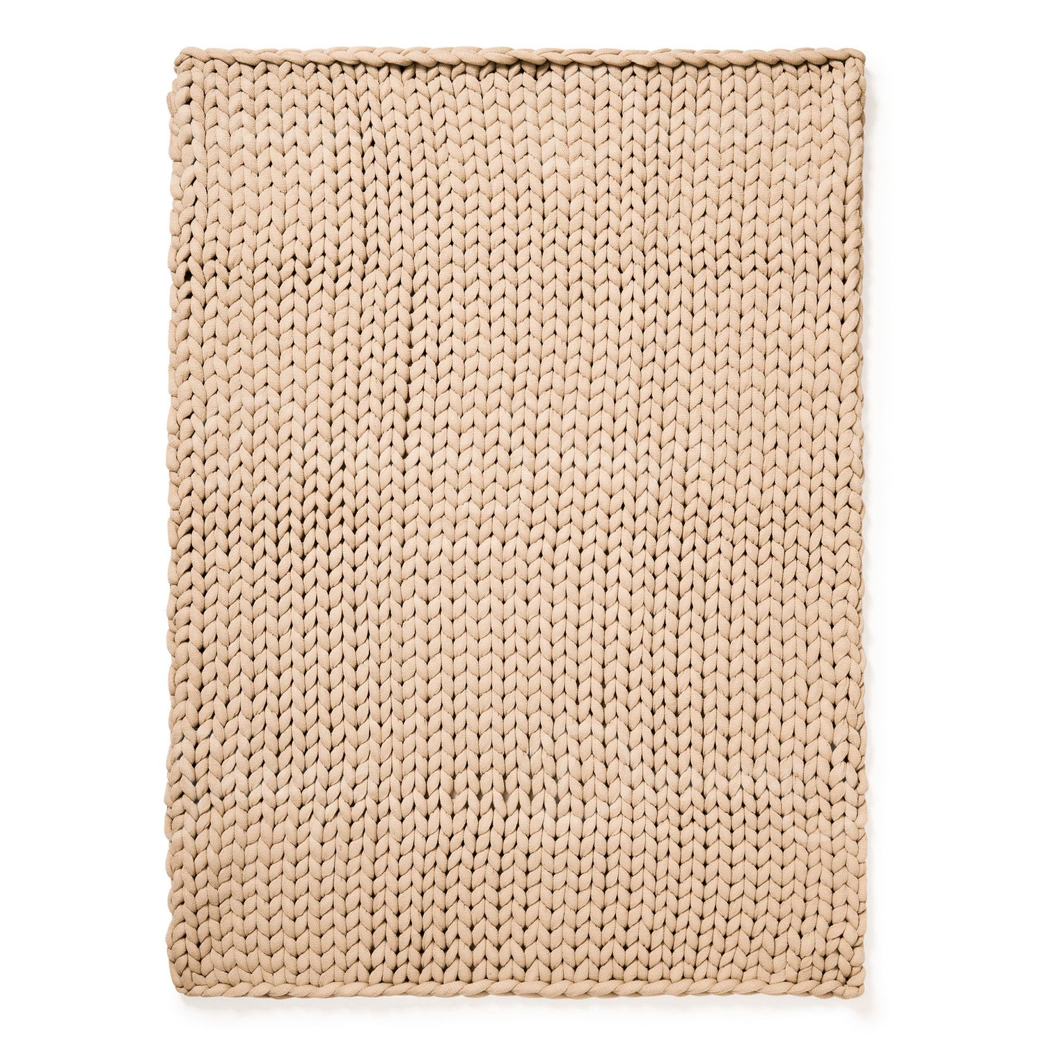 Chunky Knit Throw- Taupe