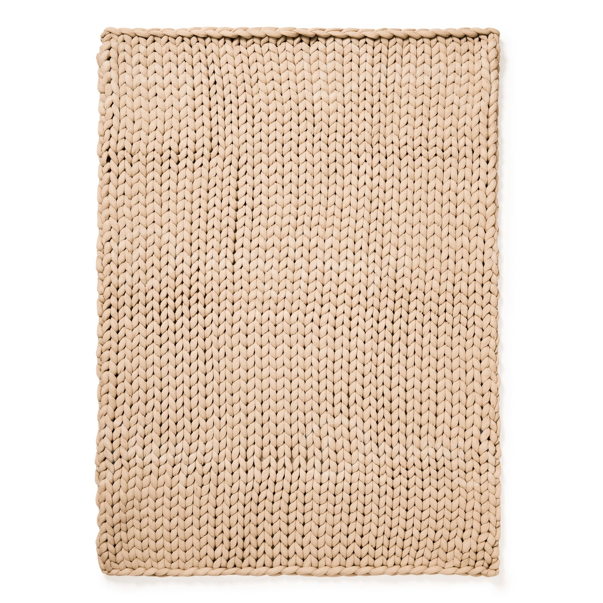 Chunky Knit Throw- Taupe
