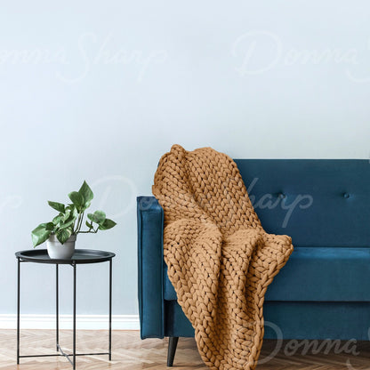 Chunky Knit Throw- Camel