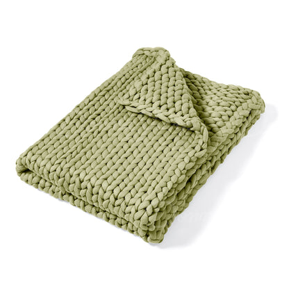 Chunky Knit Throw- Sage