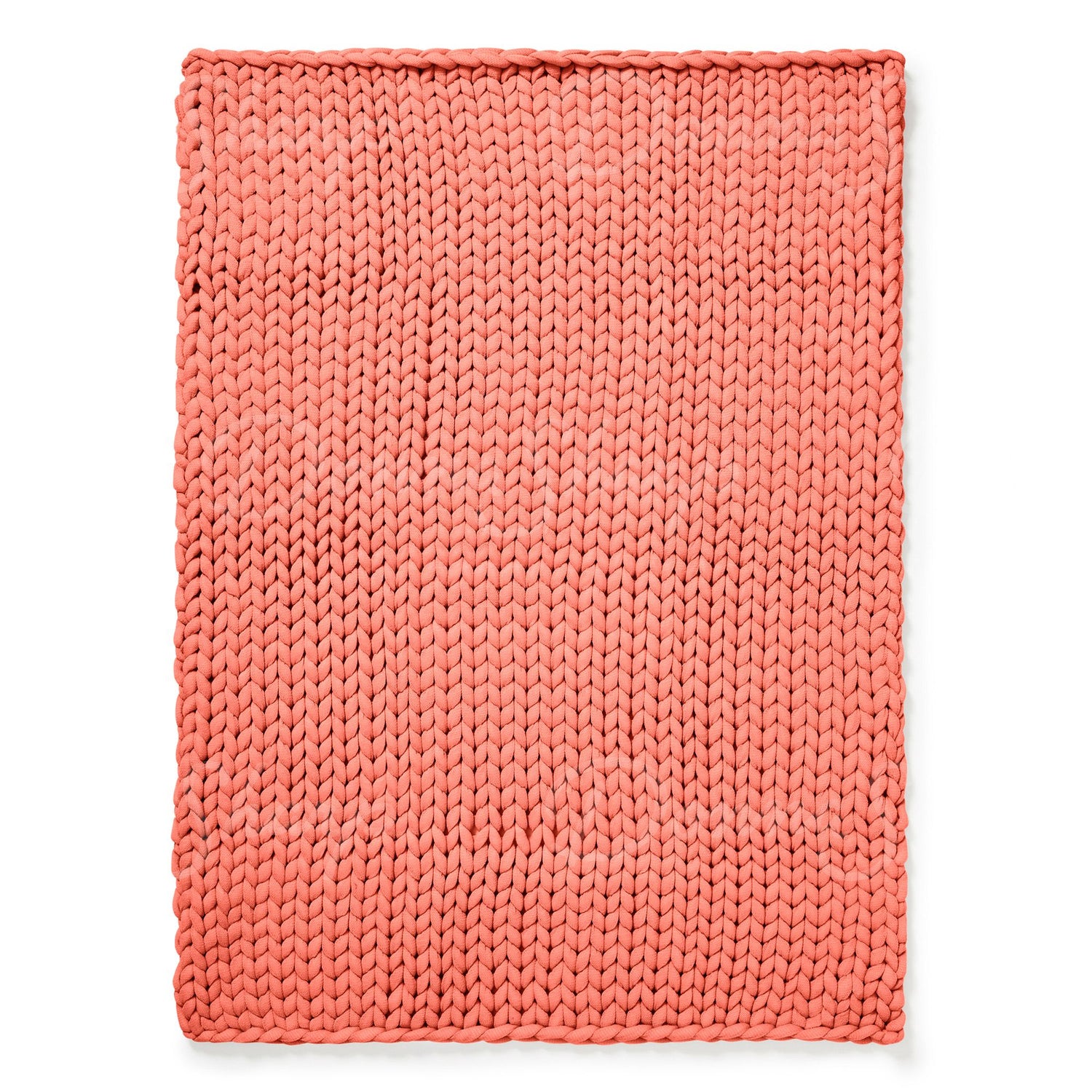 Chunky Knit Throw- Coral