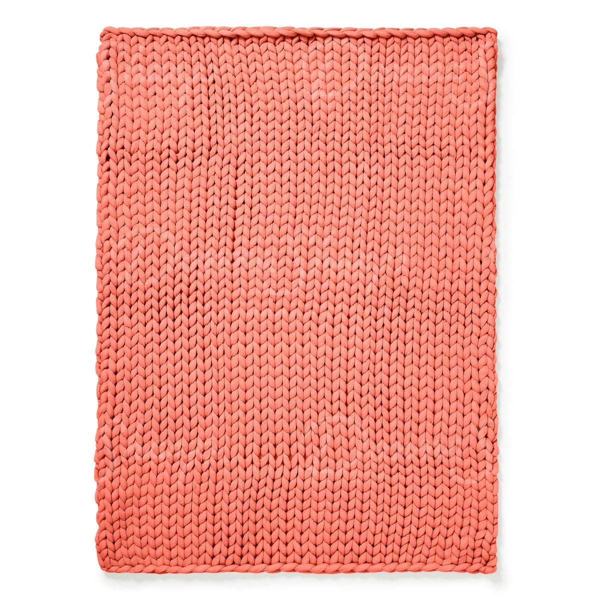 Chunky Knit Throw- Coral