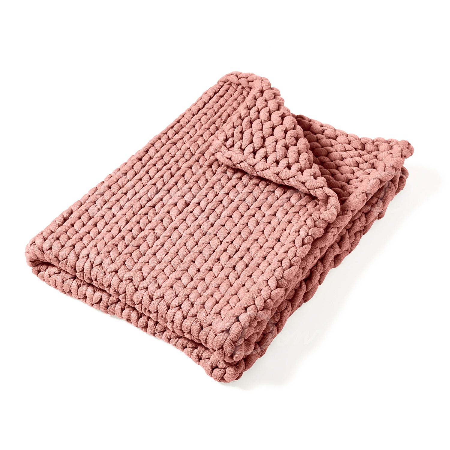 Chunky Knit Throw- Mauve
