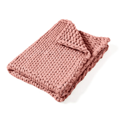 Chunky Knit Throw- Mauve