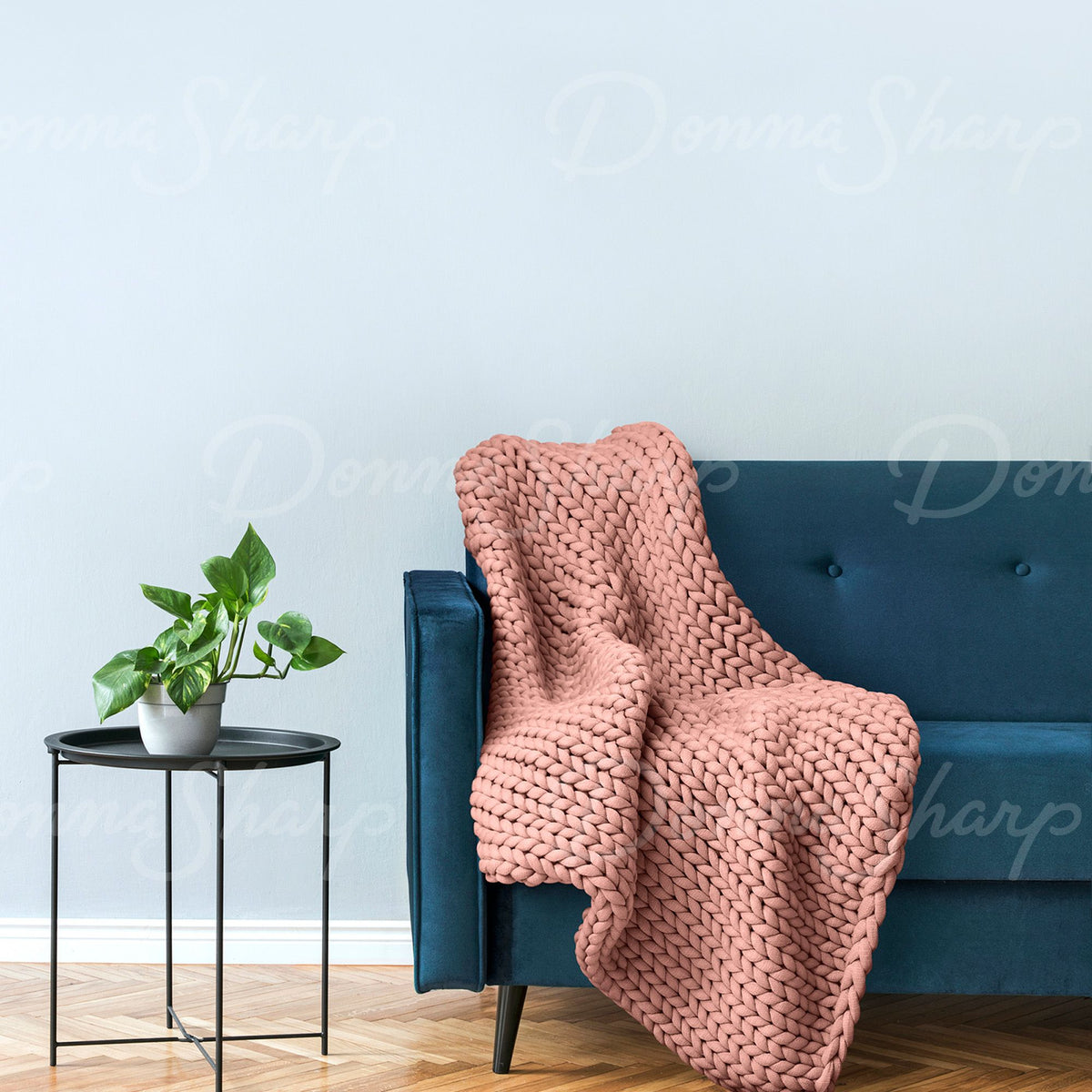 Chunky Knit Throw- Mauve