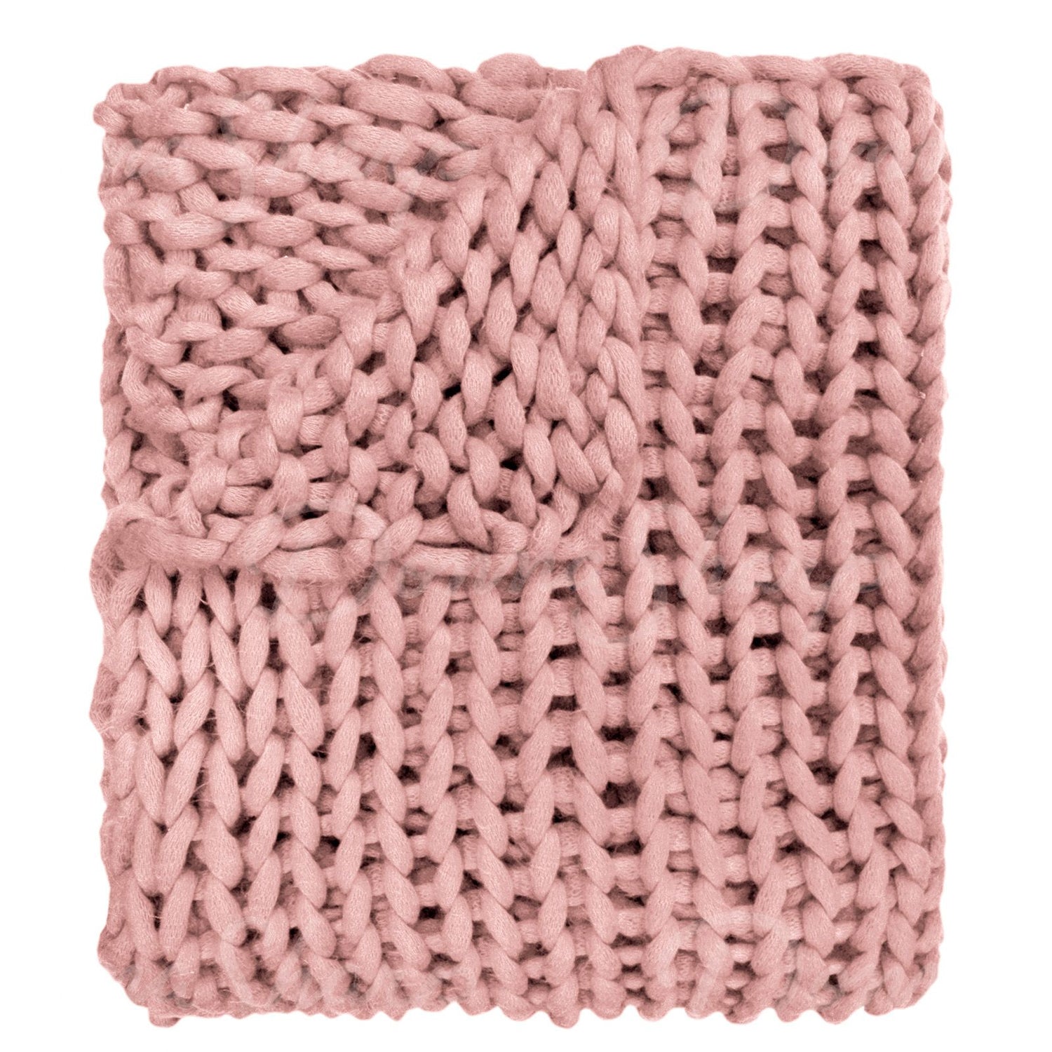 Chunky Knit Throw- Mauve