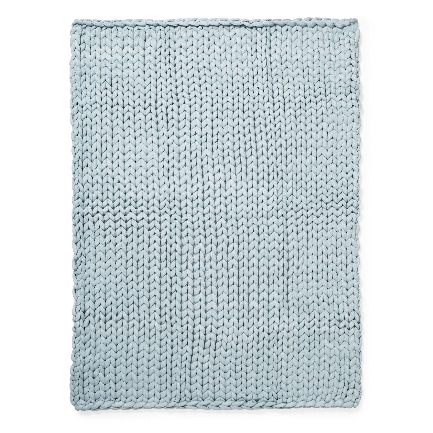 Chunky Knit Throw- Blue