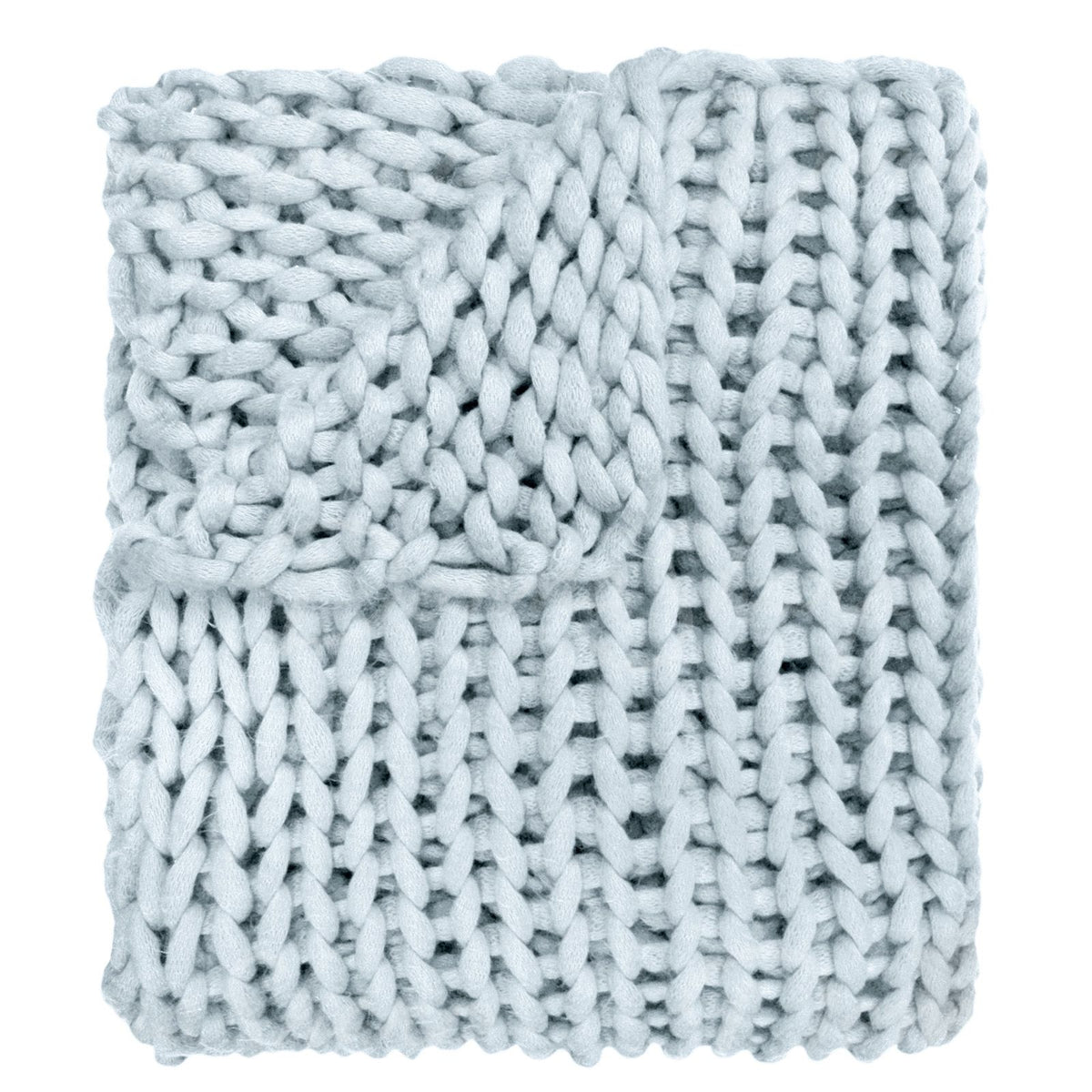 Chunky Knit Throw- Blue