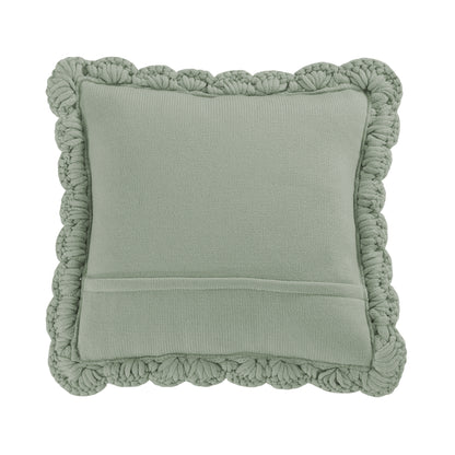 Chunky Knitted Decorative Pillow- Sage