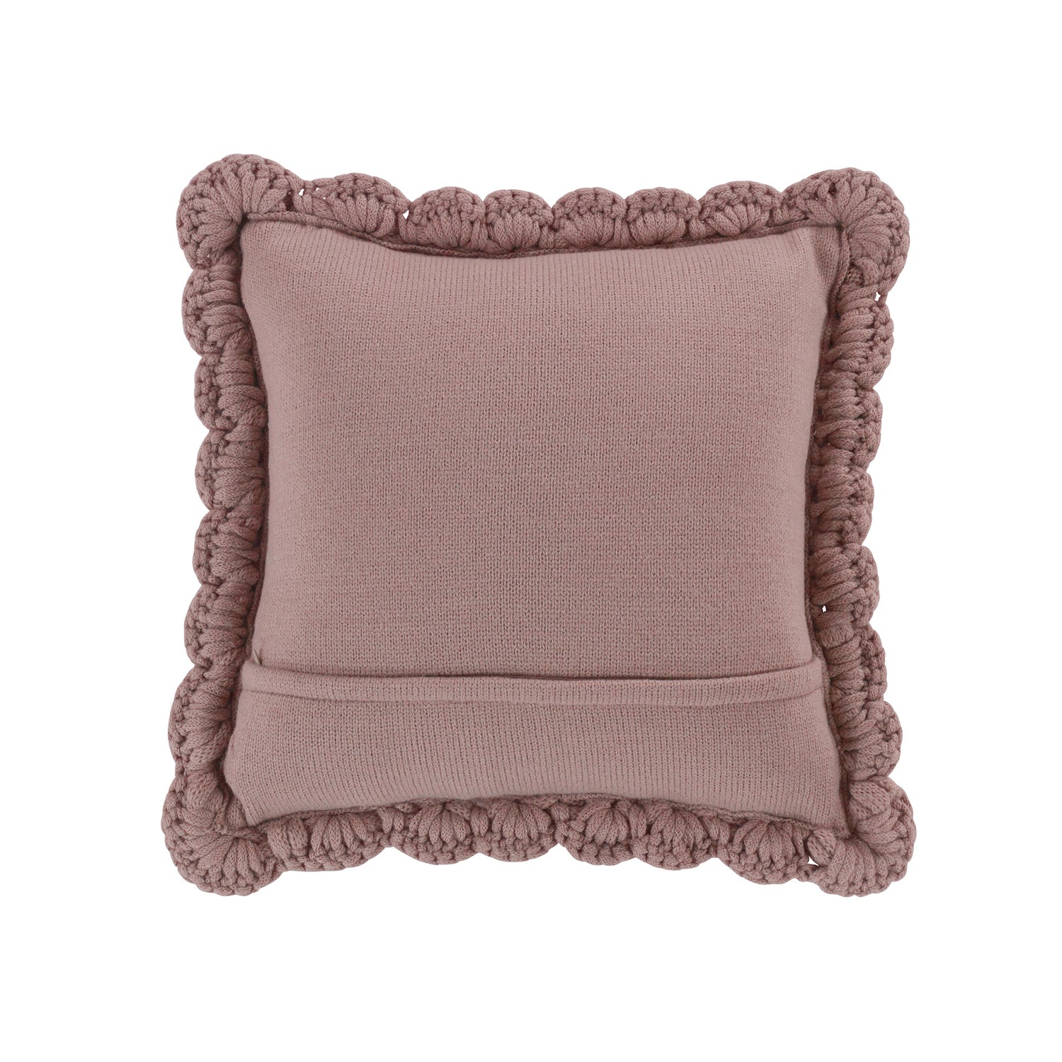 Chunky Knitted Decorative Pillow- Mauve