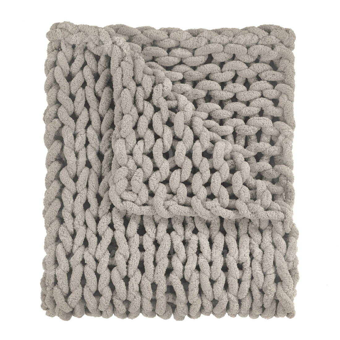 Chenille Knit Throw- Dove