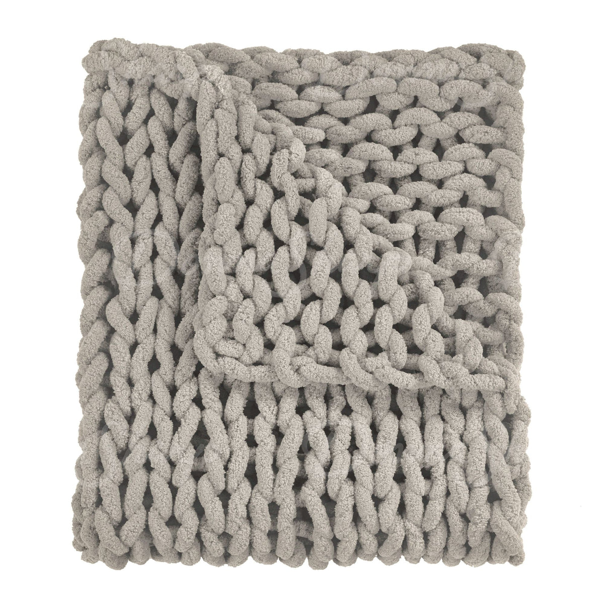 Chenille Knit Throw- Dove