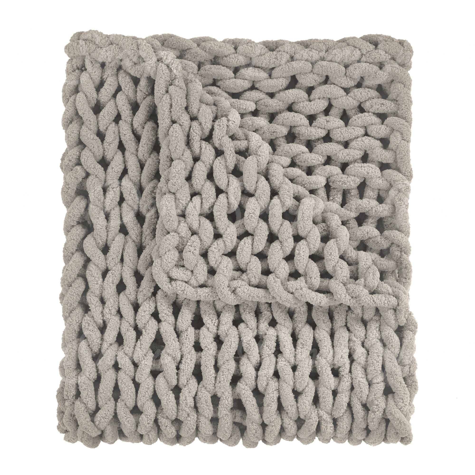 Chenille Knit Throw- Dove