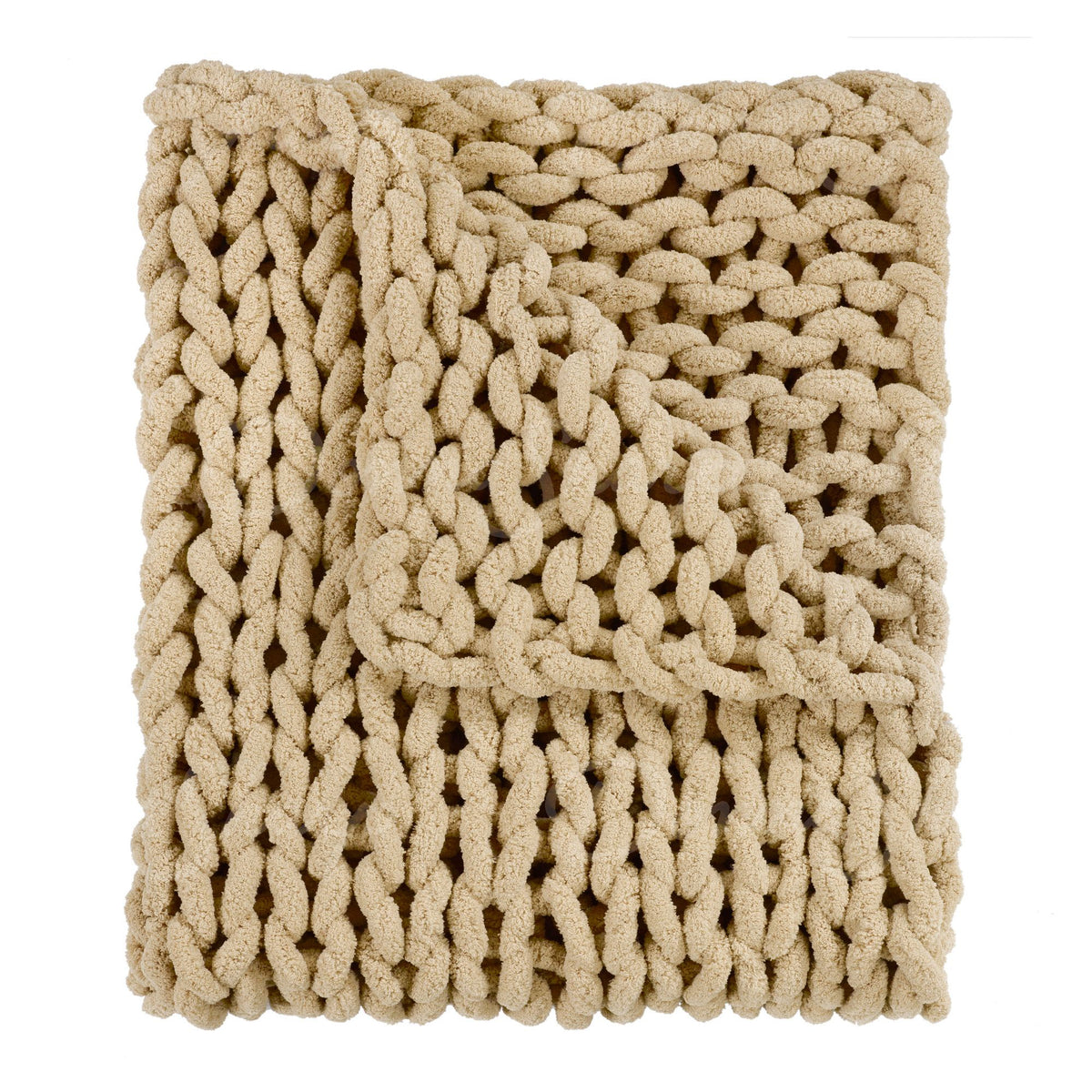 Chenille Knit Throw- Mink
