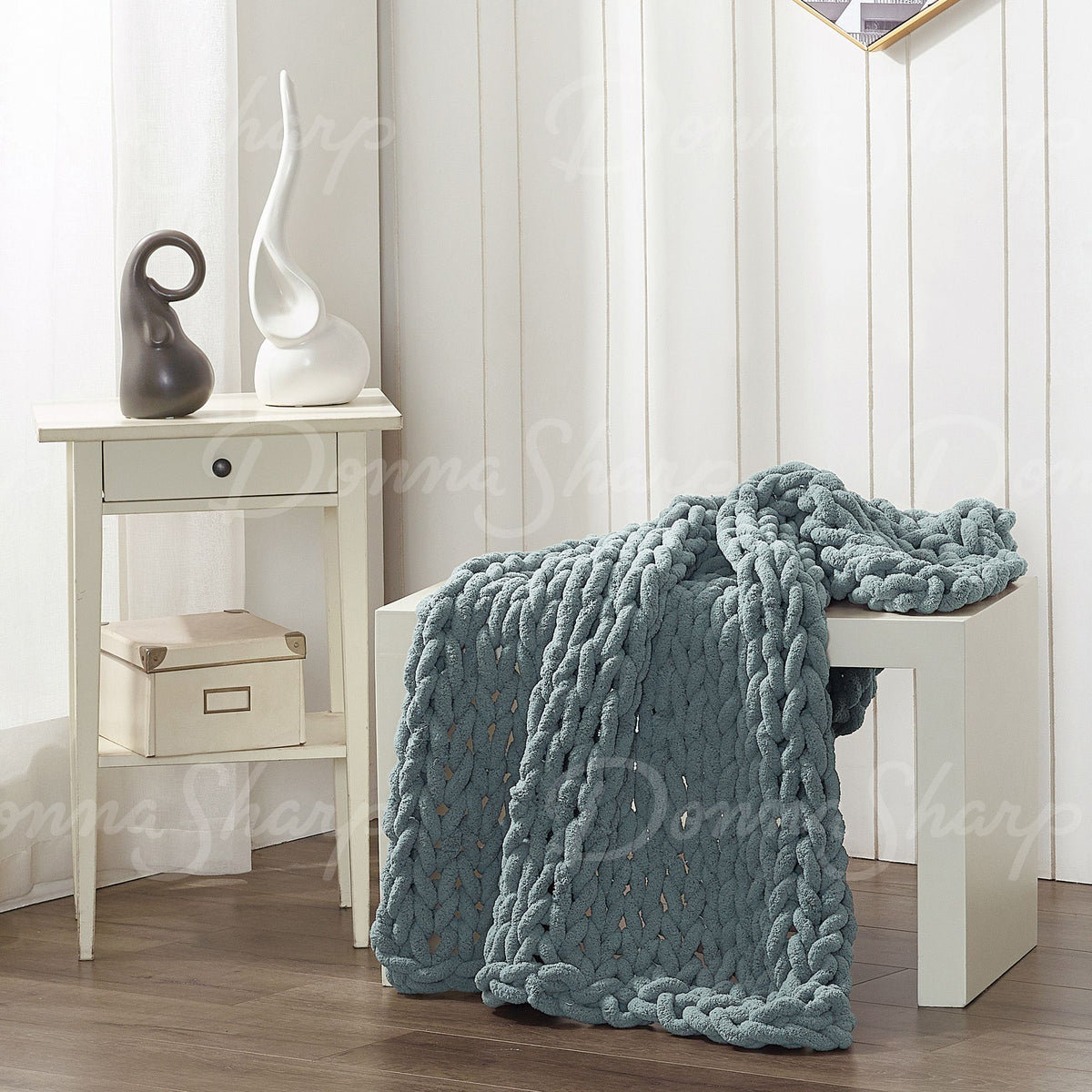 Chenille Knit Throw- Seaside