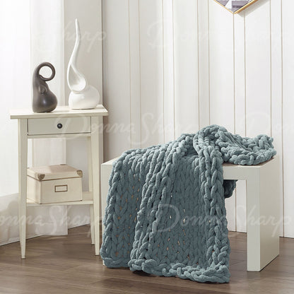 Chenille Knit Throw- Seaside