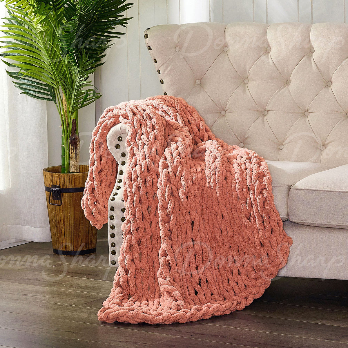 Chenille Knit Throw- Canyon Clay