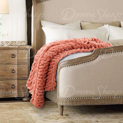 Chenille Knit Throw- Canyon Clay