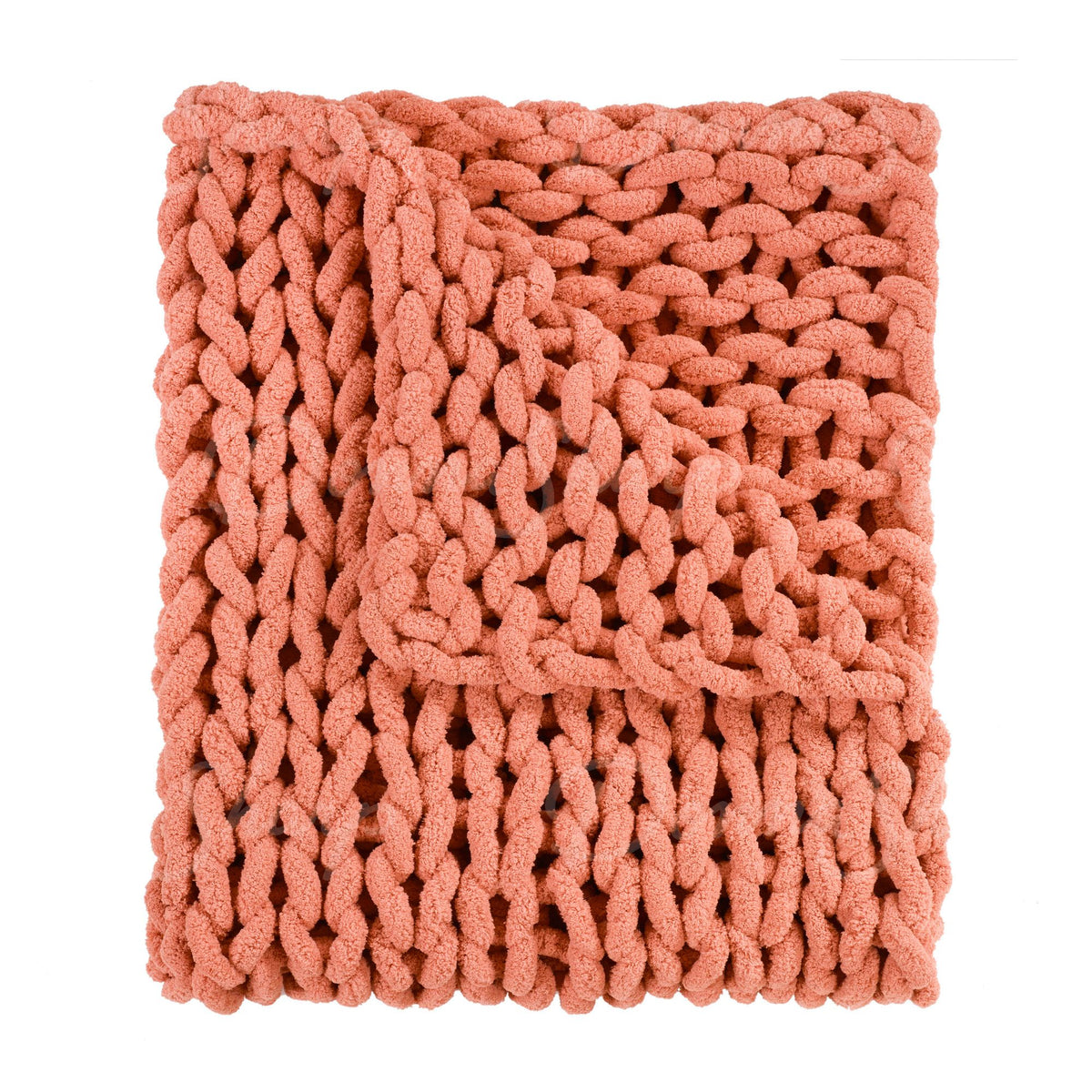 Chenille Knit Throw- Canyon Clay
