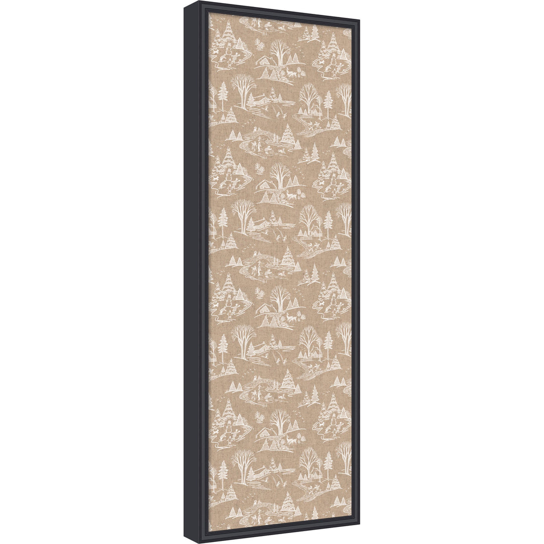 Framed Fabric Magnetic Board Wonderland White Toile Wall Organization