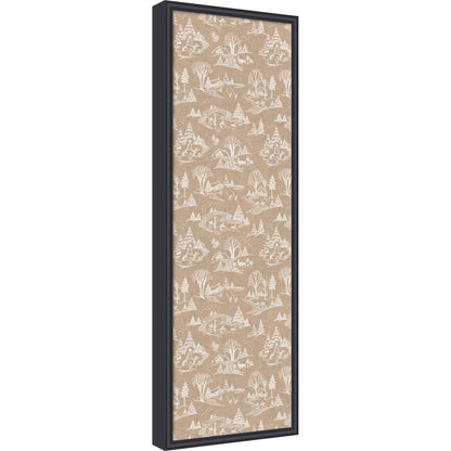Framed Fabric Magnetic Board Wonderland White Toile Wall Organization