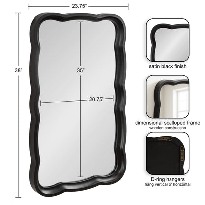 Hatherleigh Scallop Wood Wall Mirror