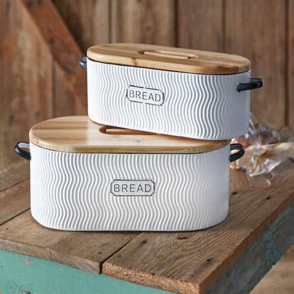 Set of Two Farmhouse Bread Boxes