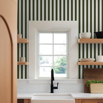 Landis Lane (Dark Green) Wallpaper