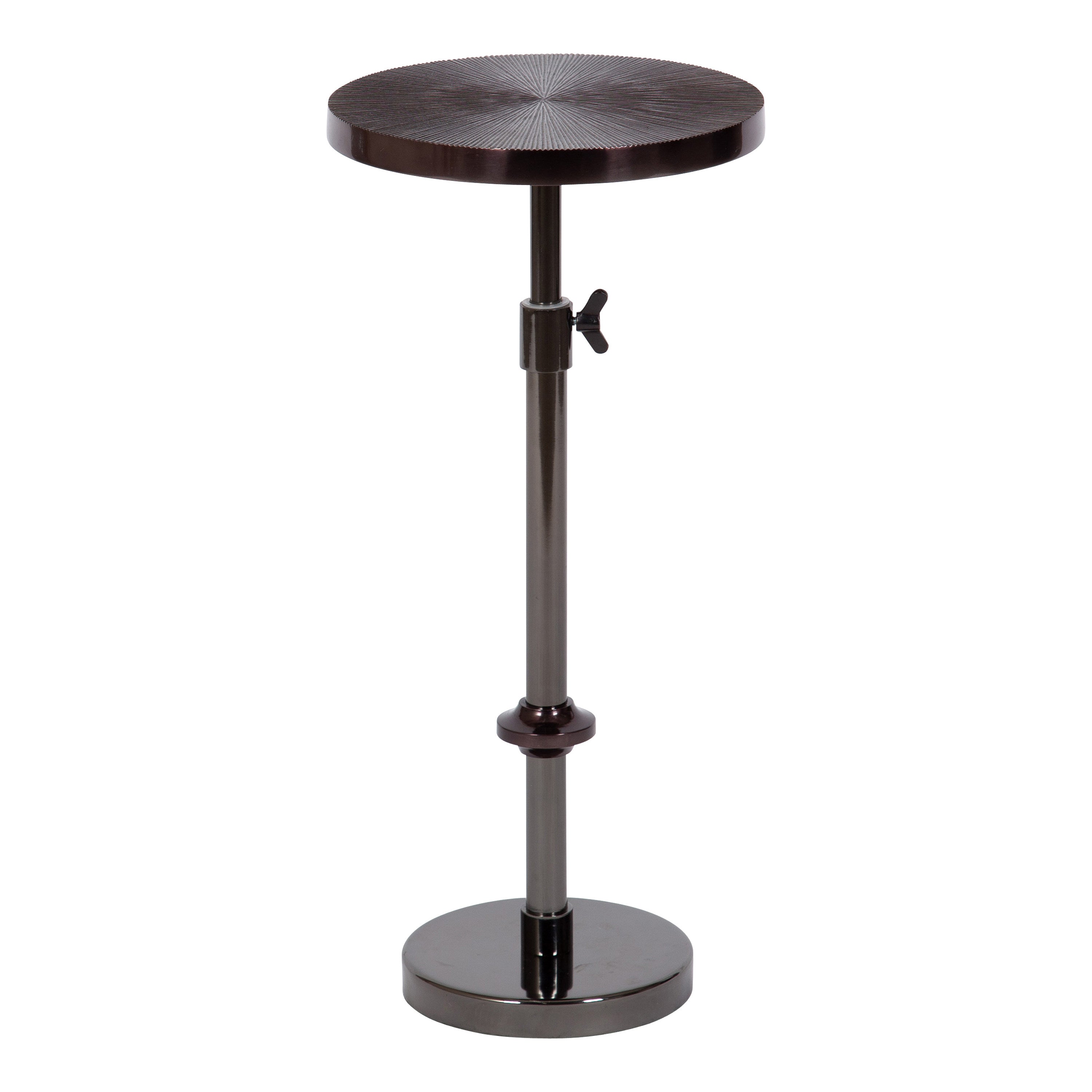 Engles Adjustable Embossed Metal Table and Plant Stand