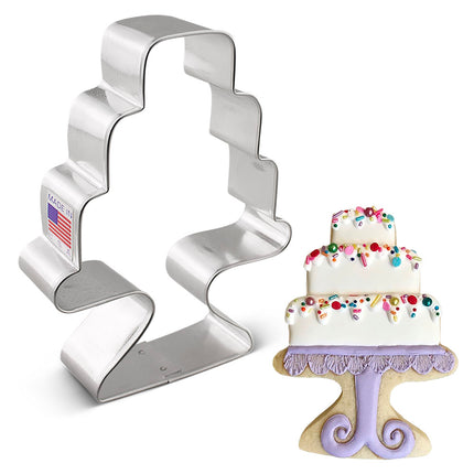 Cake w/ Stand Cookie Cutter 3 1/2