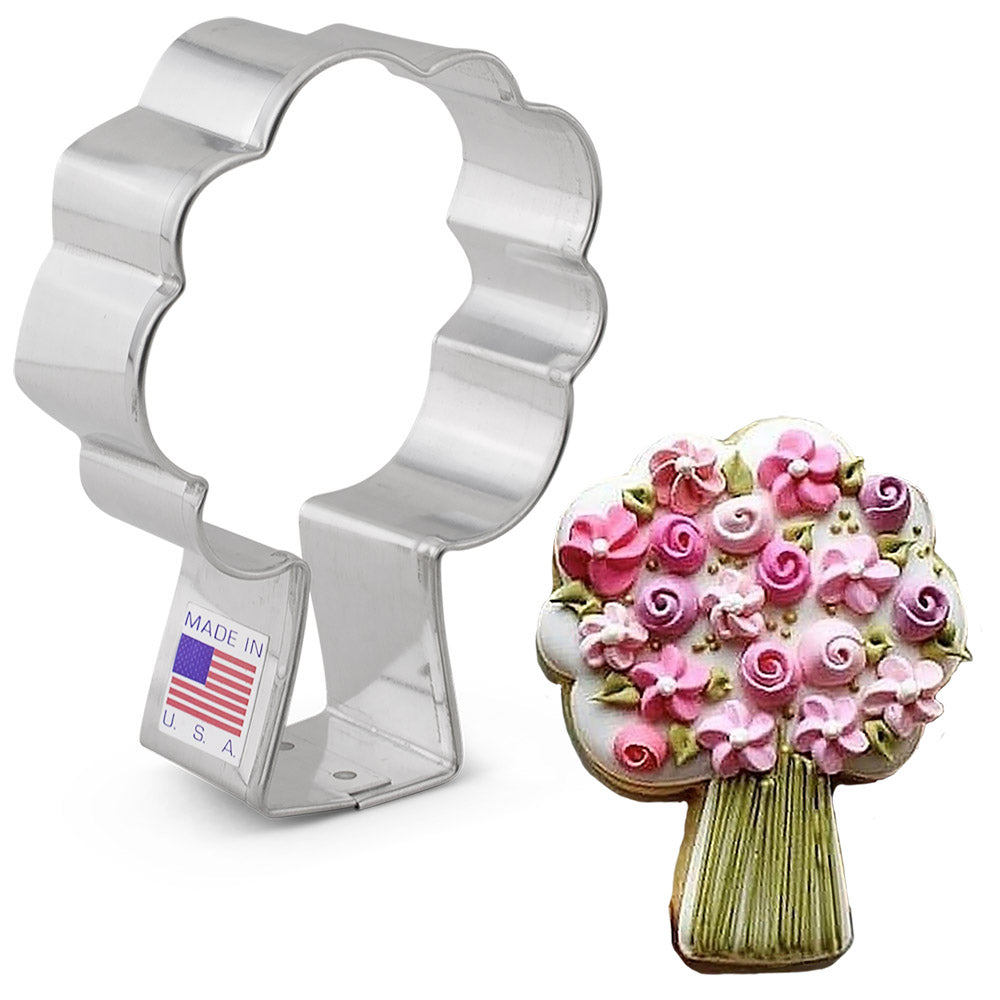 Apple Tree/Flower Bouquet Cookie Cutter 3 5/8