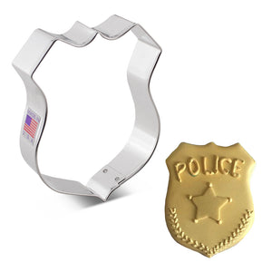 Police Badge Cookie Cutter 3 7/8