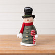 Snowman Holding Knit Candy Cane