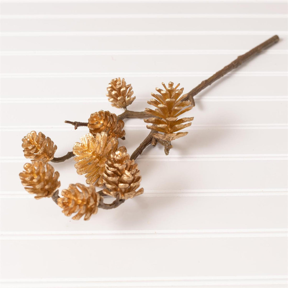 Pick - Gold Metallic Pinecones (Pack of 6)