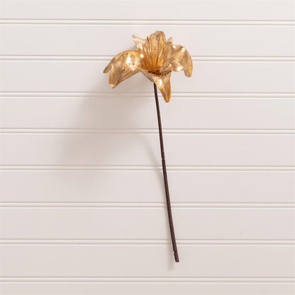 Stem - Gold Metallic Lily (Pack of 6)