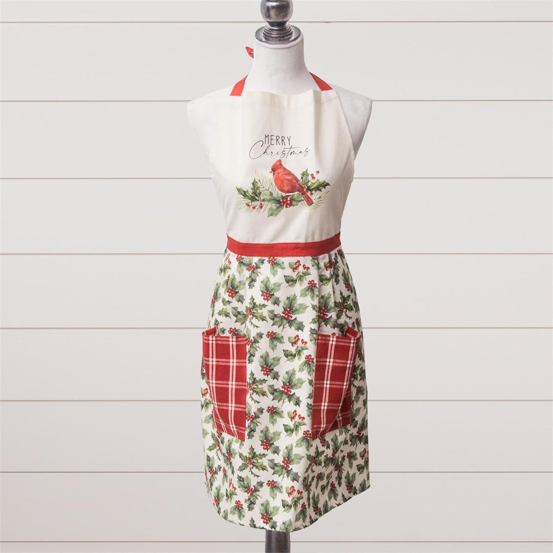 Apron - Cardinal and Holly