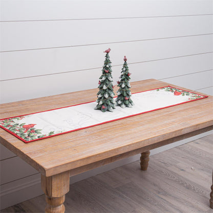Reversible Table Runner - Cardinal and Holly