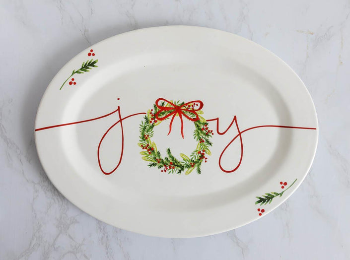 CHRISTMAS JOY - SERVING PLATE - Set of 2