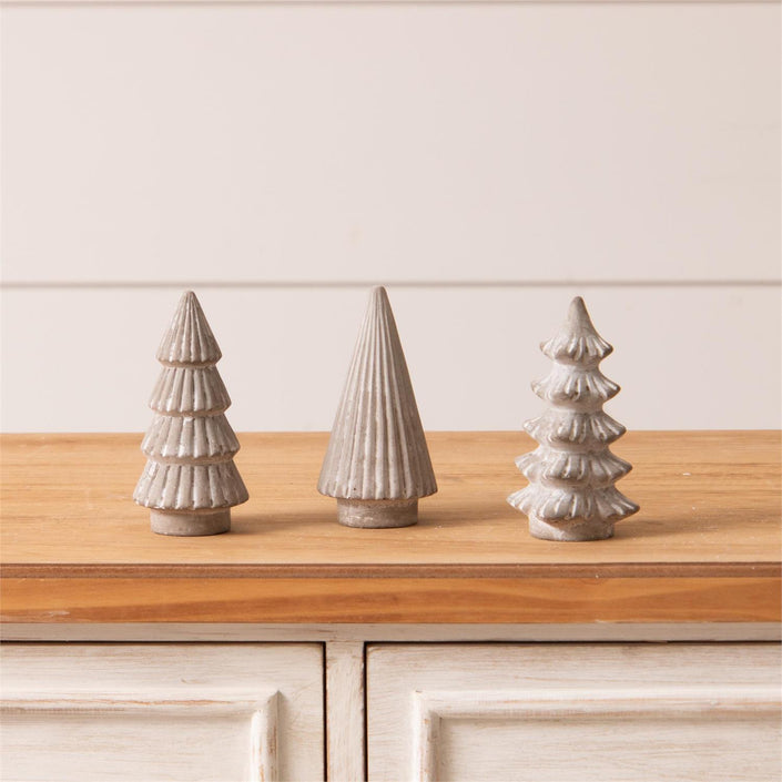 Mini Cement Christmas Trees