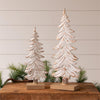 White Carved Wood Look Trees