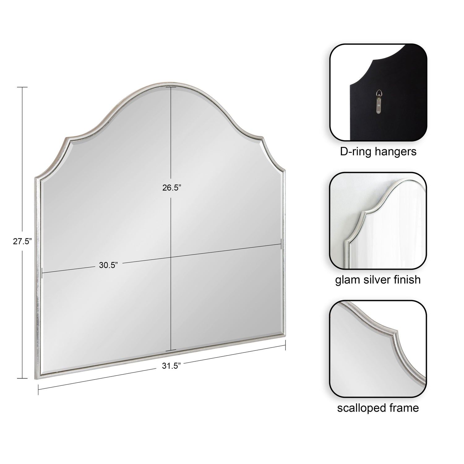 Leanna Framed Arch Wall Mirror
