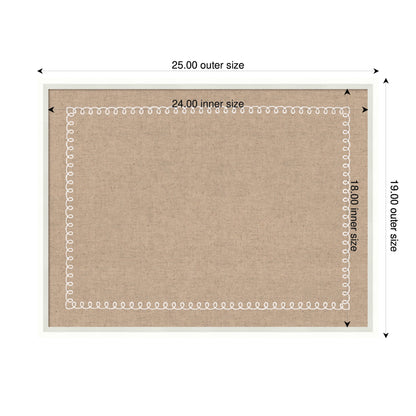 Pinboard White Scalloped Edge