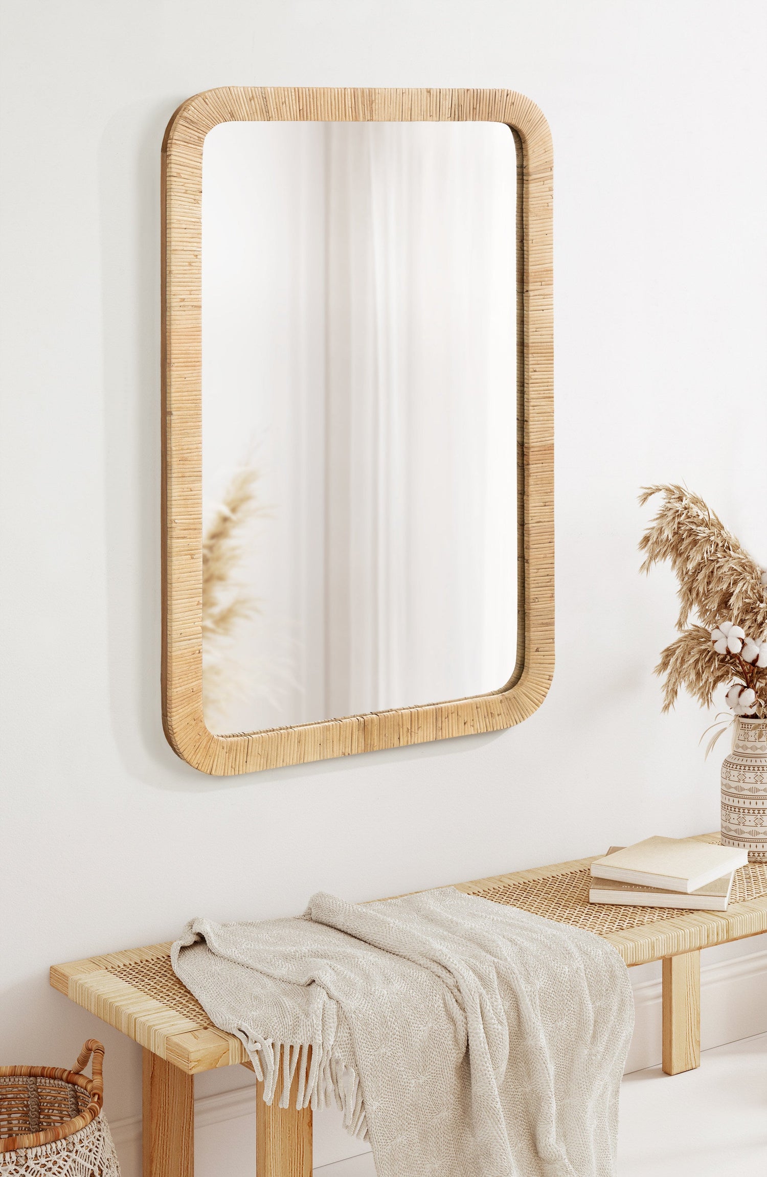 Rahfy Rectangle Framed Wall Mirror