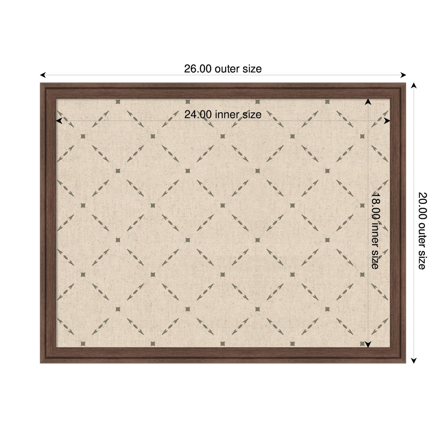 Pinboard Green Lattice Print