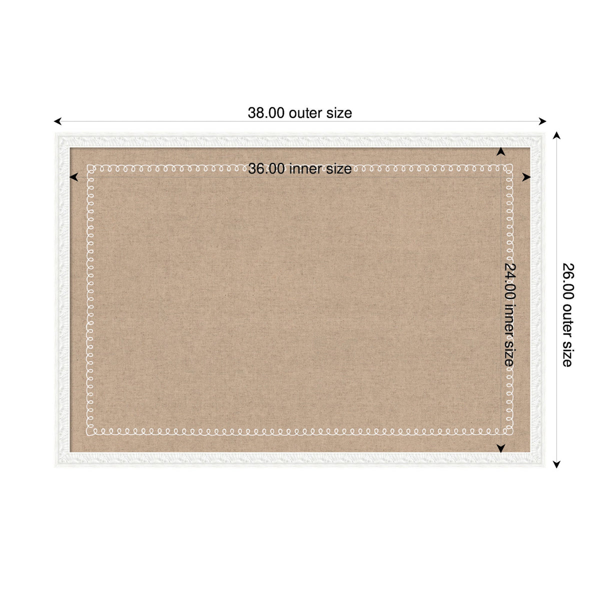 Pinboard White Scalloped Edge