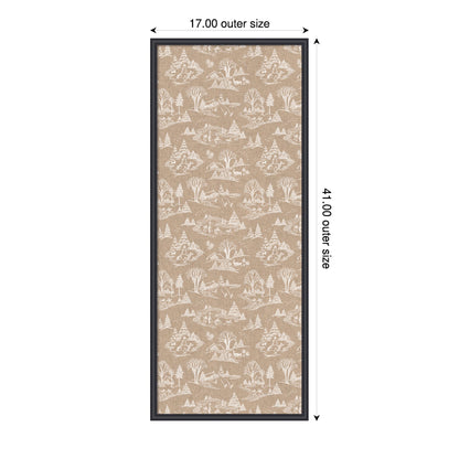 Kate and Laurel Framed Fabric Pinboard Wonderland White Toile