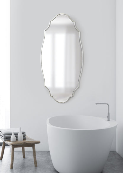 Leanna Scalloped Oval Wall Mirror
