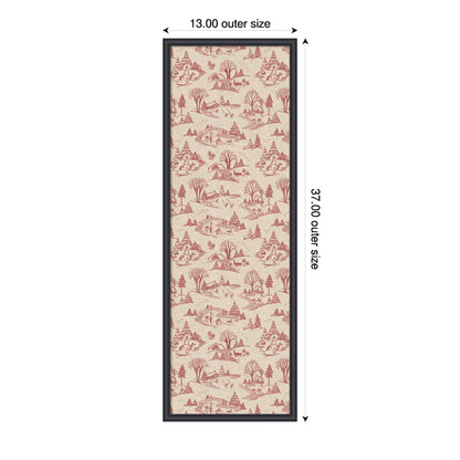 Framed Fabric Magnetic Board Wonderland Red Toile Wall Organization