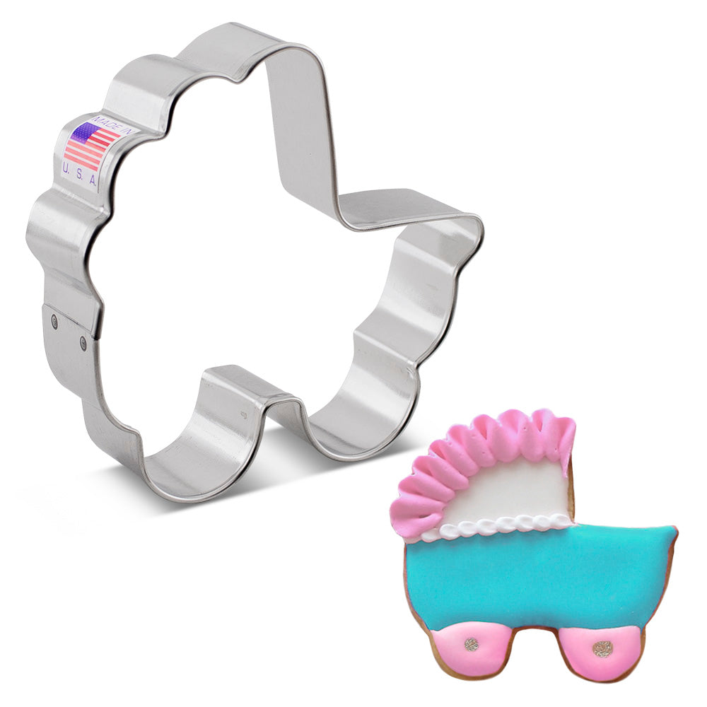 Baby Carriage Cookie Cutter 3 1/2